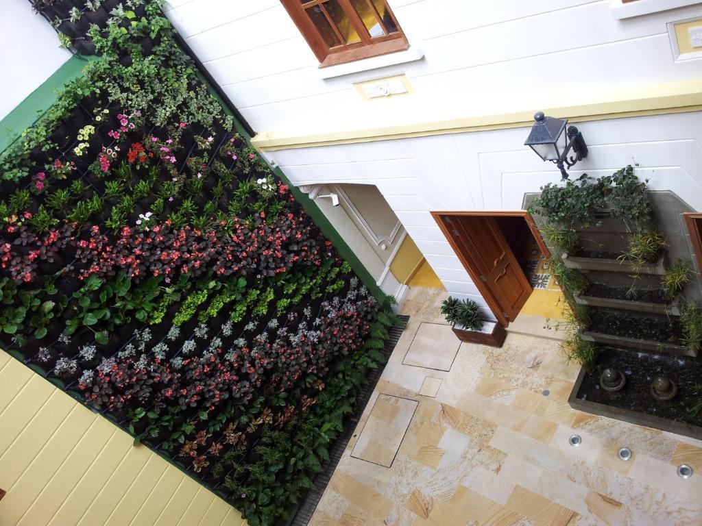 Hotel Santa Lucia Boutique Spa Bogota Ngoại thất bức ảnh A green wall in a courtyard